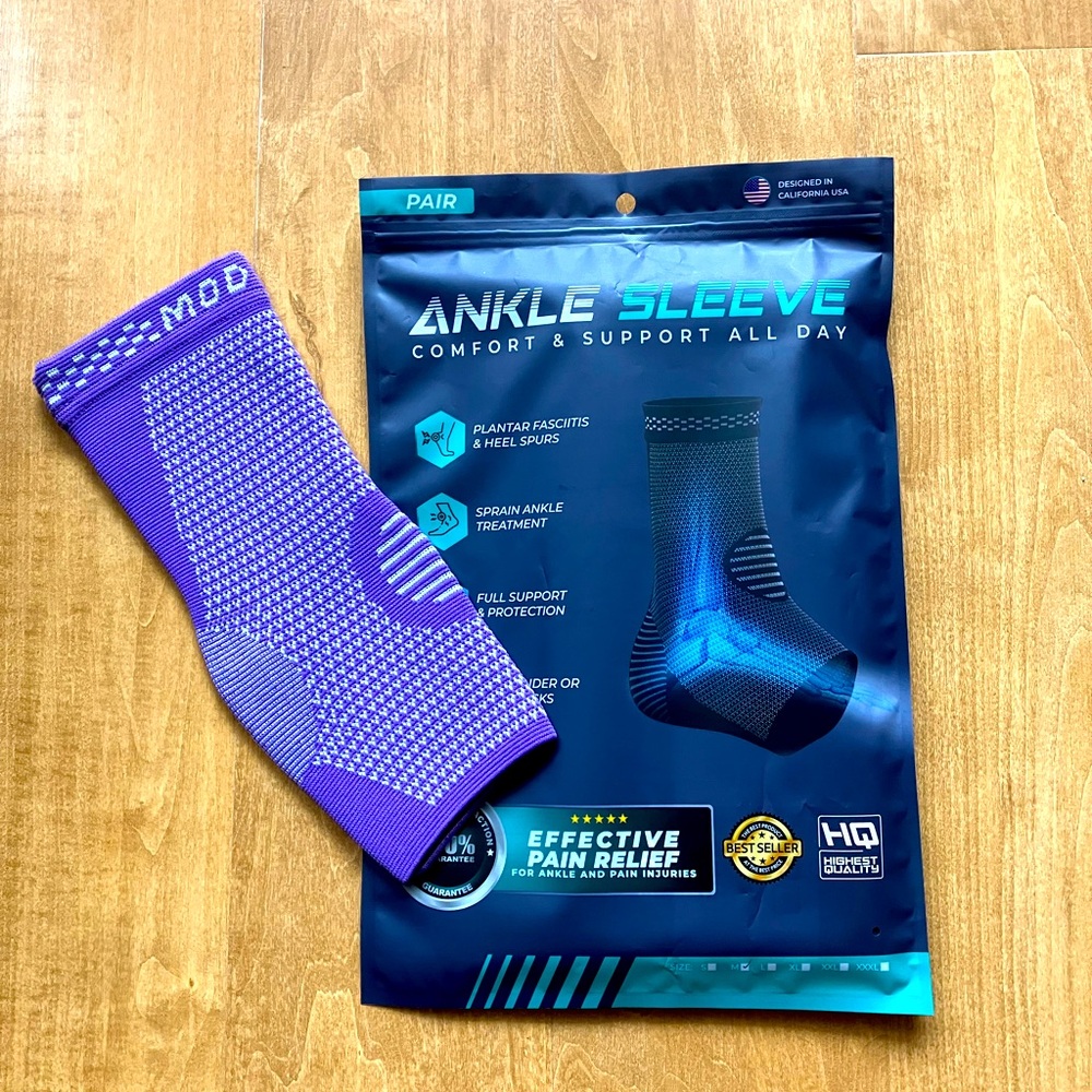 Purple Ankle Compression Sleeve
